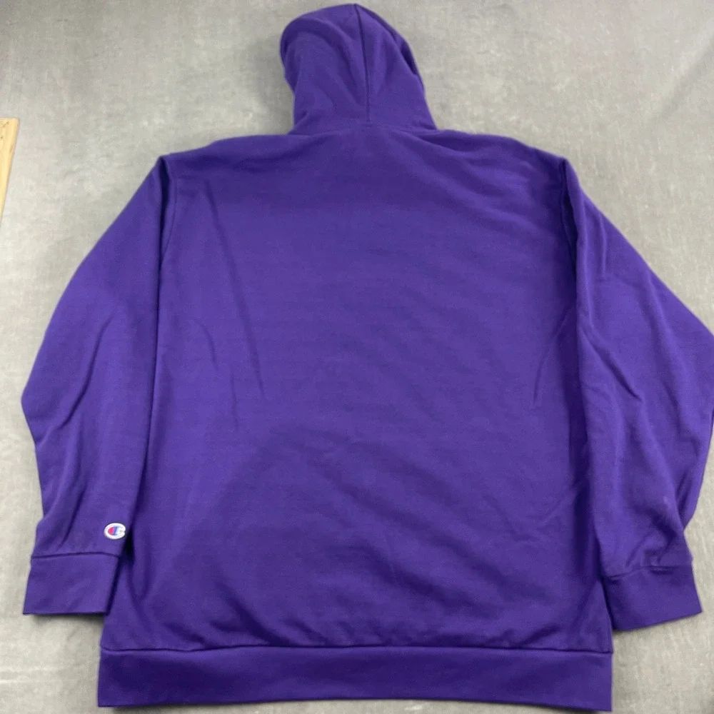LSU Tigers Champion Mens 2XL Purple Hoodie Fleece Sweatshirt Gameday